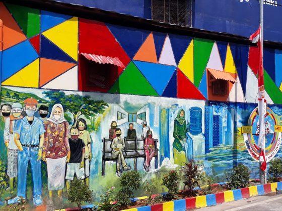 Mural pada Lorong Zona Sehat EMCO 2020