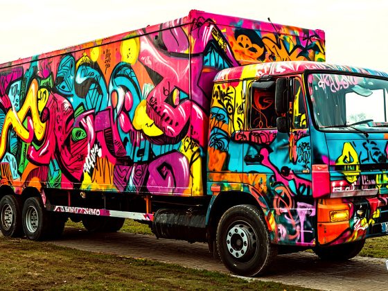 Bright and colorful paint enhances truck bed's visual look
